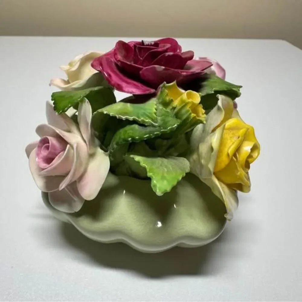 Vintage Staffordshire Bone China Miniature Flower Bouquet Made in England